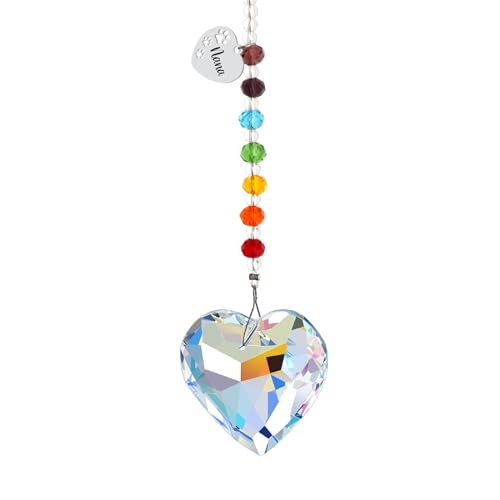 free-space Rainbow Bridge Pets Personalisierter Kristall-Lichtfänger für Katze/Hund, Andenken, Haustierverlust, Beileidsgeschenk (Heart) von free-space