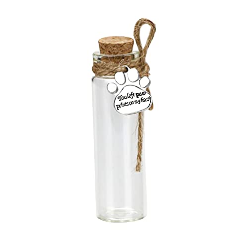 free-space Tierhaar-Gedenkflasche, Glasfläschchen für Asche oder Haare, Hund oder Katze, Andenken, Haustierverlust, Geschenk (Bottle) von free-space