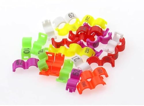 freen-p 100/lot 3 mm 1–100 nummeriert Clip Snap Kunststoff Vogel Ring Bein Bands Parrot Finch Kanarischen Gruppierte, Rose von freen-p