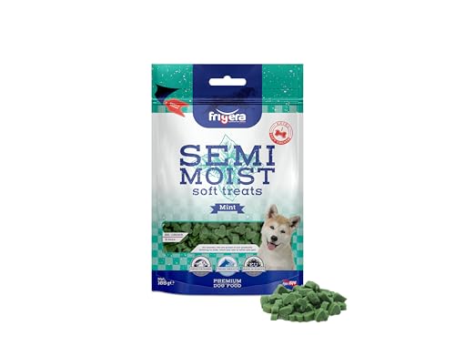 Frigera Hundesnacks, Semi-Moist Soft Treats Minze 165g, Weiche Hundeleckerlis, Leckere Belohnung für Training & Zwischendurch von friGERA