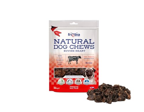 Frigera - Hundesnacks - Rinderherz 250g – Natürliche, Proteinreiche Leckerlis für Hunde von friGERA