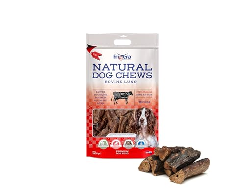 Frigera - Hundesnacks - Rinderlunge 1000g – Natürliche, Proteinreiche Leckerlis für Hunde von friGERA