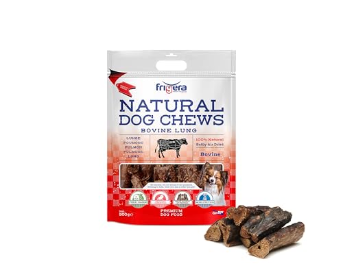 Frigera - Hundesnacks - Rinderlunge 500g – Natürliche, Proteinreiche Leckerlis für Hunde von friGERA