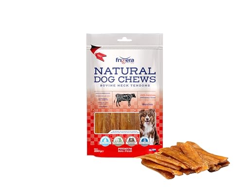 Frigera Nackensehnen 250g – Natürliche, Proteinreiche Leckerlis für Hunde, Gluten- und Getreidefrei, Hochwertige Hundesnacks ohne Zusatzstoffe von friGERA