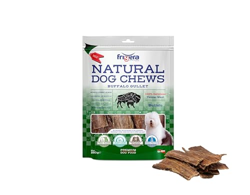 Frigera - Hundesnacks - Büffeldörrfleisch 250g – Natürliche, Proteinreiche Leckerlis für Hunde von friGERA