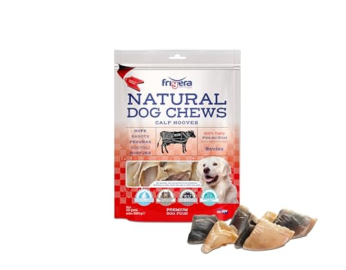 Frigera Kälbshufe 10 STK. 320g – Rind, Natürliche, Proteinreiche Leckerlis für Hunde, Gluten- und Getreidefrei, Hochwertige Hundesnacks von friGERA