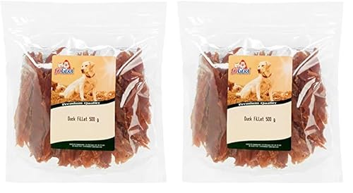 friGERA Duck Filet, 500g-Beutel, Leckerli für unterwegs oder als Belohnung für Ihren Hund (Packung mit 2) von friGERA