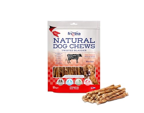 friGERA - Hundesnacks - Kälberblase gedreht 500g - Rind, Natürliche, Proteinreiche Leckerlis voor Hunde von friGERA