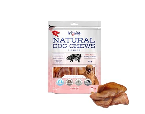 Frigera - Hundesnacks - Schweineohren 200g – Natürliche, Proteinreiche Leckerlis für Hunde von friGERA