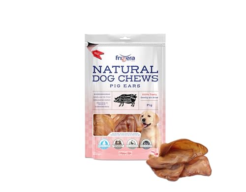 Frigera - Hundesnacks - Schweineohren 400g – Natürliche, Proteinreiche Leckerlis für Hunde von friGERA