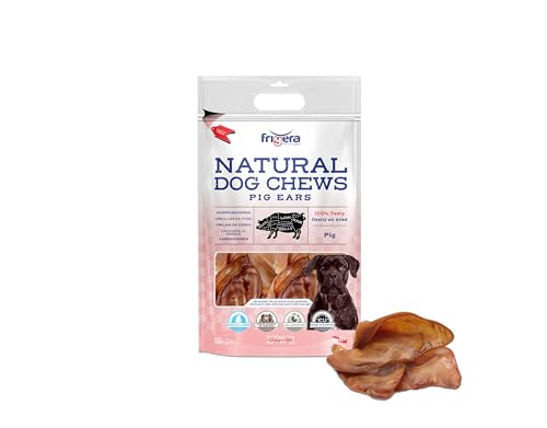 Frigera - Hundesnacks - Schweineohren 750g – Natürliche, Proteinreiche Leckerlis für Hunde von friGERA