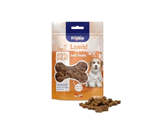 Frigera Hundesnacks, Semi-Moist Soft Treats Gluten Free High Meat Lamm 165g, Weiche Hundeleckerlis, Leckere Belohnung für Training & Zwischendurch von friGERA