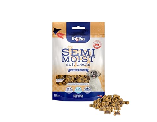 Frigera Hundesnacks, Semi-Moist Soft Treats Lamm & Reis 165g, Weiche Hundeleckerlis, Leckere Belohnung für Training & Zwischendurch, Ohne Zugesetzten Zucker von friGERA