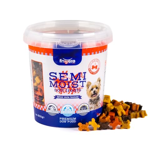 Frigera Hundesnacks, Semi-Moist Soft Treats Mini Mix Bones (3) 500g, Weiche Hundeleckerlis, Leckere Belohnung für Training & Zwischendurch von friGERA