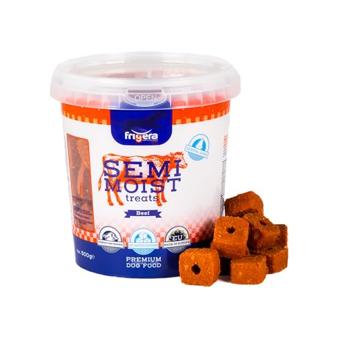 Frigera - Hundesnacks - Semi-Moist Soft Treats Rind 500g – Weiche Hundeleckerlis, Leckere Belohnung für Training & Zwischendurch, Ohne Zugesetzten Zucker von friGERA