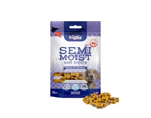 Frigera Hundesnacks, Semi-Moist Soft Treats Wild & Hänchen 165g, Weiche Hundeleckerlis, Leckere Belohnung für Training & Zwischendurch, Ohne Zugesetzten Zucker von friGERA