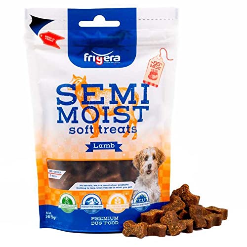 Frigera Hundesnacks, Semi-Moist Soft Treats Gluten Free High Meat Lamm 165g, Weiche Hundeleckerlis, Leckere Belohnung für Training & Zwischendurch von friGERA