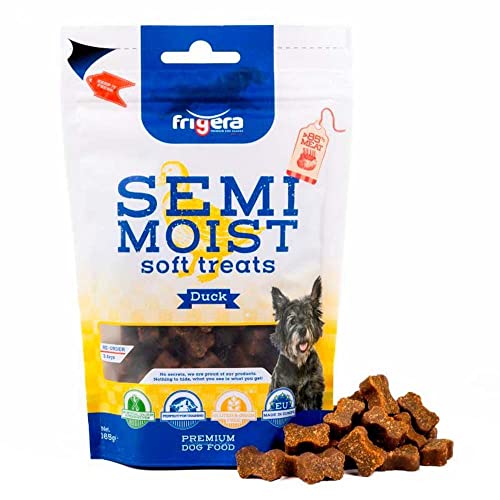 Frigera Hundesnacks, Semi-Moist Soft Treats Gluten Free High Meat Ente 165g, Weiche Hundeleckerlis, Leckere Belohnung für Training & Zwischendurch von friGERA