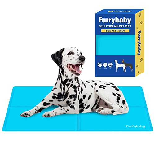 furrybaby Hunde-Kühlmatte, Haustierbett, Hundematte, selbstkühlendes Pad, kühlendes Gelbett, große Hunde-Kühlpads, keine Notwendigkeit zu kühlen oder einzufrieren, für drinnen und draußen, Auto von furrybaby