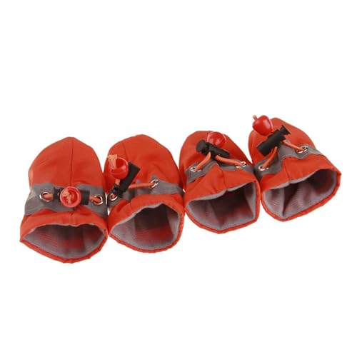 Hunde-Zubehör, 4-teiliges Set, Hundeschutz, Winter, warm, Regenschutz, Haustier-Sportschuhe, rutschfeste Schuhe von fxwtich