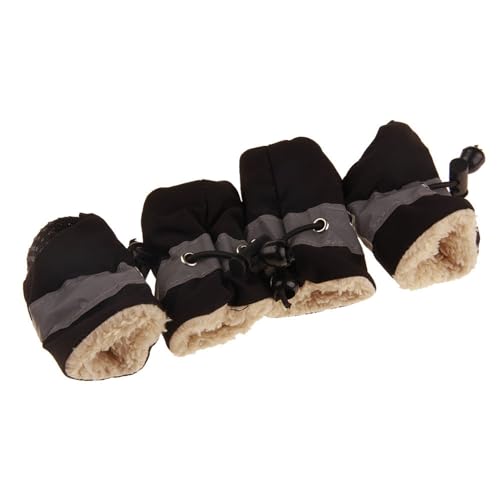 Hunde-Zubehör, 4-teiliges Set, Hundeschutz, Winter, warm, Regenschutz, Haustier-Sportschuhe, rutschfeste Schuhe von fxwtich