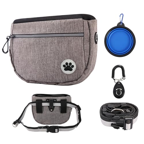 Hundezubehör Leckerli-Tasche Oxford Haustier Training mit verstellbarem Hüftgurt Hundenapf Training Clicker Outdoor Hundetrainingsset Aufbewahrungstasche von fxwtich