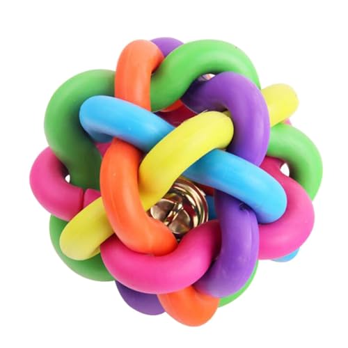 fxwtich Bälle, bunte Reinigung, zufällige Farbe, Klang, gewebter Ball, Spielzeug, Haustierglocke von fxwtich