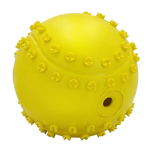 fxwtich Hund Quietschspielzeug Hund Quietschspielzeug Bissfest Reinigungsgummi Kleine Mittlere Große Hund Interaktiver Tennisball für Outdoor Hundespielzeug Hund Molar Spielzeug von fxwtich