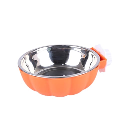 fxwtich Hundetrinkflasche Schüssel Kürbisform Hängendes Design Doppelzweck Praktisch Trennbar Haustier Fütterungswerkzeug Edelstahl Hundefutter Spender Schalen Wasser Feeder von fxwtich