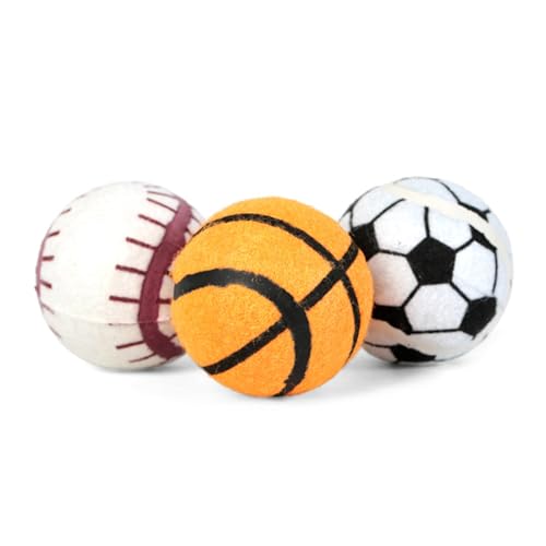 fxwtich Quietschspielzeug für Hunde, 3 Stück/Set, Hund, Quietschball, bissfest, hohe Elastizität, Gummi, kleine, mittelgroße Hunde, Sportball, Haustier-Training, Hund, interaktiver Ball, von fxwtich