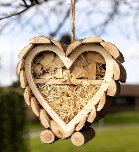 Garden Mile Insektenhotel aus Holz, Insektenhaus aus Naturholz, Gartenunterstand, Nistplatz für Bienen, Schmetterlinge, Marienkäfer, Insekten, umweltfreundlich für den Außenbereich (Insektenhotel in von garden mile