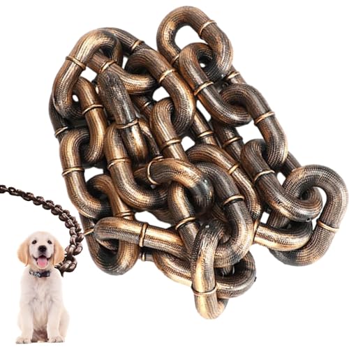 Hundekette, 2 m, großes Hundeseil, Welpen-Kette, kurze Leine, robuste Kette, Hundeleinenverlängerung, stoßdämpfende Hundeleine für große, mittelgroße und kleine Hunde von gifyym