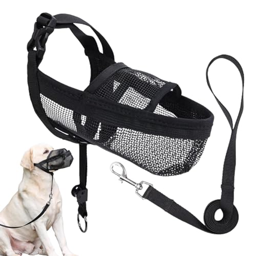 Hundemaulkorb,Mesh-Maulkorb für Hunde, Atmungsaktive Mesh-Hundemaulkörbe Bulldogge-Maulkorb, Welpenmaulkörbe, sichere, verstellbare Schnalle, Heimtierbedarf, professionelles Trainingsgerät von gifyym