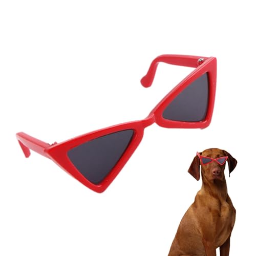 Hundesonnenbrille – Hundebrille | schützt die Augen des Hundes vor UV-Strahlung | Hunde-Sonnenbrille mit elastischem Band | Haustier-Retro-Dreieck-Brille | geeignet für kleine Hunde und Haustiere | von gifyym