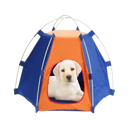 Hundezelte, Camping-Hundezelt aus Polyester, tragbare Haustierzelte, Faltbare wasserdichte Zelte für Rasen, Garten, Zuhause von gifyym