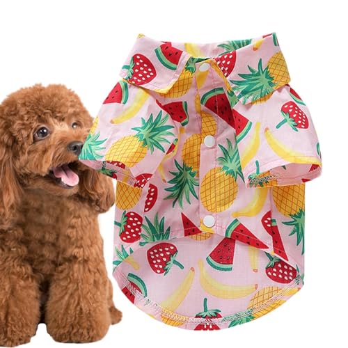 Sommer-Hunde-Shirt, atmungsaktive Welpenkleidung, Haustierbekleidung, Welpenbekleidung, Hundebekleidung, Obstdruck, Welpen-Outfit für kleine und mittelgroße Hunde im Sommer von gifyym