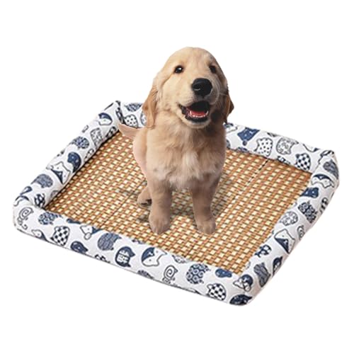 gifyym Kühlendes Rattan-Pad, kühlendes Haustierbett, tragbare kühlende Katzen-Rattan-Matte, Haustier-Sommerschlafbett, Haustierbett-Matte für kleine Hunde, Haustiere, Katzen (30 x 40 x 4 cm) von gifyym