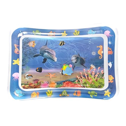 gifyym Sensorische Wassermatte für Haustiere, 50 x 70 cm, Sensorwasser-Spielmatte, verdickte, aufblasbare Wassermatte für Katze und Hund, sensorische Spielmatte mit Fisch für Haustierspiele, von gifyym