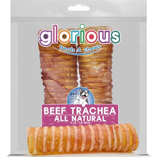 All-Natural Beef Trachea for Dogs: Premium, Grain-Free & Protein-Rich Dog Chews for Large Breeds - Ideal for Effective Training, Enhanced Dental Health Support, and Providing a Nutritious, Tasty Snack von glorious treats and chews