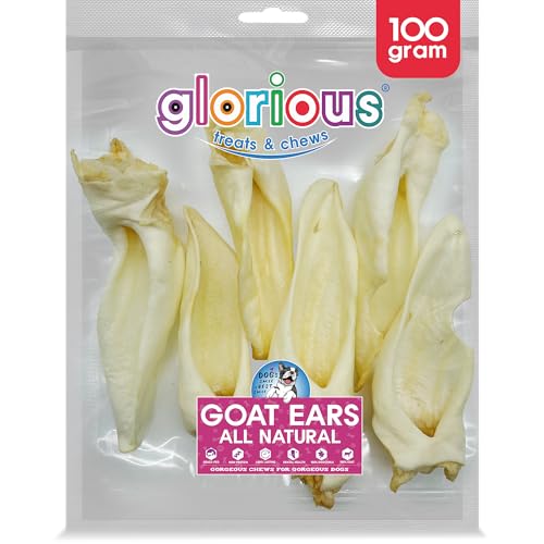 Glorious Treats and Chews All-Natural Goat Ears for Dogs: High-Protein, Easily Digestible Treats for Dental Health von glorious treats and chews