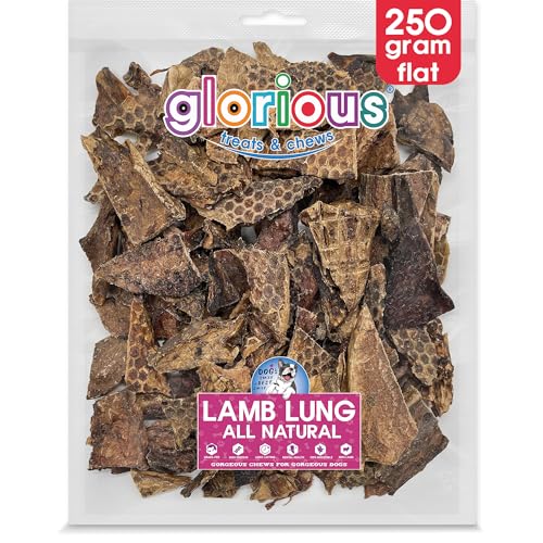 Glorious Treats and Chews Delicious Premium Lamb Lung Flat Dog Treats & Chews: All-Natural, High-Protein & Digestible, Perfect Healthy Snacks and Effective Training Rewards for Dogs and Breeds von glorious treats and chews