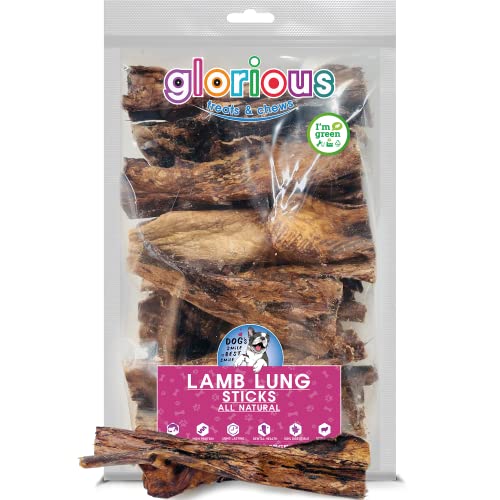 Glorious Treats and Chews Delicious Premium Lamb Lung Stick Dog Treats & Chews: All-Natural, High-Protein & Digestible, Perfect Healthy Snacks and Effective Training Rewards for Dogs and Breeds von glorious treats and chews