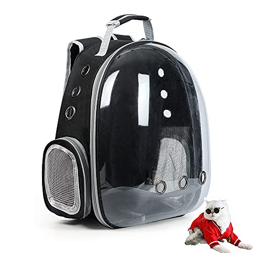 Katzen-Rucksack Tragetasche Bubble, Hunderucksack für kleine Hunde, Kitty Rucksack, Pet Carrier Rucksack, Große Katze Rucksack, Klar Bubble Rucksack für Wandern Reisen und Outdoor von gnisbis