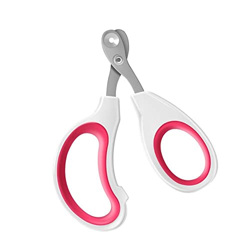 gofidin Nagelknipser für Katzen, Haustiere, Katzenpflege, sauber, 2 mm Loch, Katzenklauen-Trimmer, Haustier-Nagelknipser für kleine Tiere (rosa) von gofidin