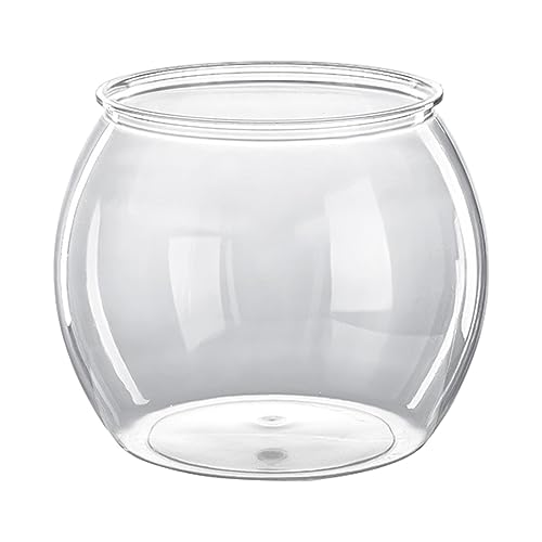 Runder Fisch-Aquarium-Behälter, Pet Goldfish Bowl Drum, Hygger Mini-Glas, Oblate Fish Bowl Kit, Gallon Fish Tank Bowl, Fish Bowl Vase, für Heimdekoration, Tisch, Desktop, Büros, Wohnzimmer, Wohnheim von gonna