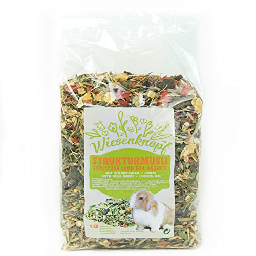 Wiesenknopf Strukturmüsli 1 kg Kaninchenfutter von grünhopper