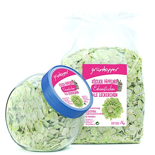 grünhopper Erbsenflocken Bonbonglas + Nachfüllpack 1,38 kg von grünhopper