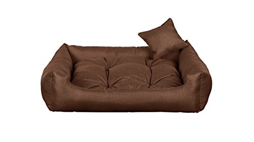 gutekissen Stoff Hundebett Hundeliege Hundekissen Hundeliege Hundeliege Hundeliege - Langlebige Materialien und hohe Qualität CODURA (XL – 100x75 Hellbraun) von gutekissen