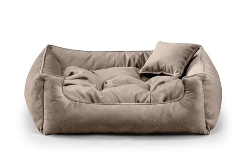 gutekissen® Exklusiv Stoff Hundebett Hundeliege Hundekissen Hundeliege Hundeliege Hundeliege - Langlebige Materialien und hohe Qualität Basel XS-3XL (2XL-110x90, Braun) von gutekissen