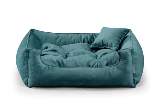 gutekissen® Exklusiv Stoff Hundebett Hundeliege Hundekissen Hundeliege Hundeliege Hundeliege - Langlebige Materialien und hohe Qualität Basel XS-3XL (XS-55x45, Smaragd) von gutekissen